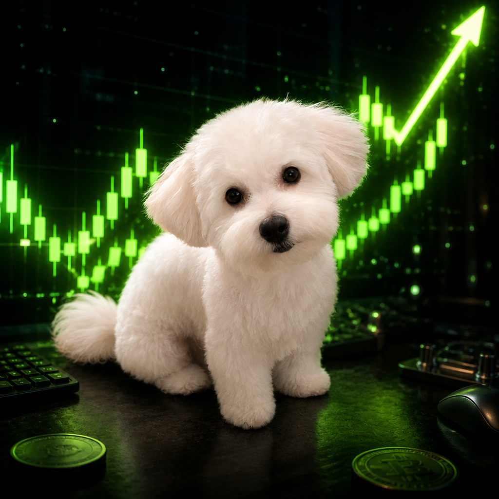 Abe with green candlestick charts